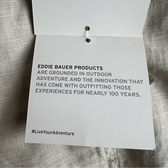 Eddie Bauer Fairhaven Linen Jacket Beige S - Picture 9 of 11
